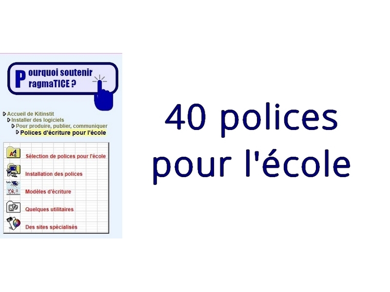 40 polices pour l'école