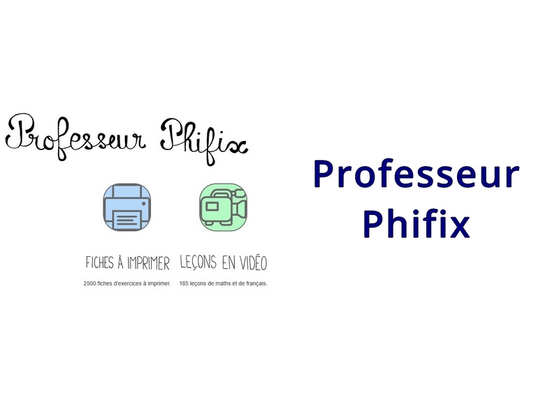 Professeur Phifix - exercices à imprimer